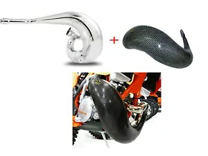 FMF 脂肪エキゾーストパイプ & P3 カーボンファイバーガード 20-22 KTM ハスキーガス 250/300 用 FMF Fatty Exhaust Pipe & P3 Carbon Fiber Guard for 20-22 KTM Husky Gas 250/300 【並行輸入品】
