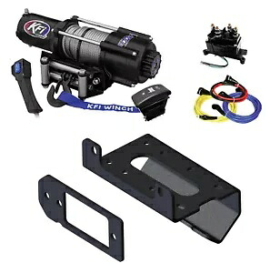 KFI U45w-R2 4500ポンド幅のワイヤーロープウインチ&マウントキットはすべてのCan-Amディフェンダーに適合します KFI U45w-R2 4500lb wide wire rope winch & mount kit fits all Can-Am Defender 【並行輸入品】｜カスタムパーツ WORLD倉庫