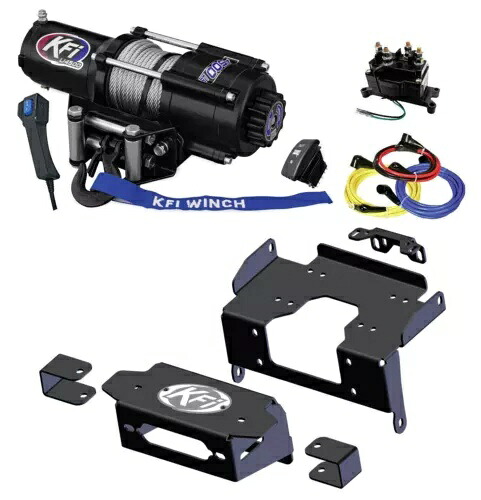 KFI U45-R2 4500ポンド ワイヤーロープウインチ & マウントキット ホンダ タロン 1000R 1000X 1000-4用 KFI U45-R2 4500lb wire rope winch & mount kit for Honda Talon 1000R 1000X 1000-4 【並行輸入品】