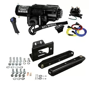 KFI SE45-R2 4500ポンド合成ロープウインチ&マウント各種ポラリスRZR 570/800用 KFI SE45-R2 4500lb synthetic rope winch & mount for various Polaris RZR 570/800 【並行輸入品】