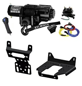 KFI SE45-R2 4500ポンド合成ロープウインチ&マウントキットポラリスジェネラル1000用 KFI SE45-R2 4500lb synthetic rope winch & mount kit for Polaris General 1000 【並行輸入品】