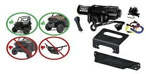 KFI SE45w-R2 4500ポンド幅合成ロープウインチ マウント付き 2018+ Polaris Ranger 1000 KFI SE45w-R2 4500lb wide synthetic rope winch w/mount 2018+ Polaris Ranger 1000 【並行輸入品】