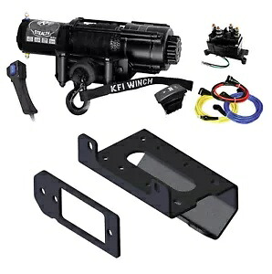 KFI AS-50WX 5000ポンド幅の合成ロープウインチ&マウントキットはCan-Amディフェンダーに適合します KFI AS-50WX 5000lb wide synthetic rope winch & mount kit fits Can-Am Defender 【並行輸入品】