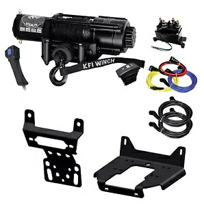 KFI AS-50WX 5000ポンド幅合成ロープウインチ&ポラリスRZR XP 4 1000用マウント KFI AS-50WX 5000lb wide synthetic rope winch & mount for Polaris RZR XP 4 1000 【並行輸入品】｜カスタムパーツ WORLD倉庫