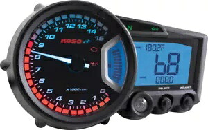 Koso GP式多機能ゲージ RX-2 ブラック PANEL_BA010001 Koso GP style multi-function gauge RX-2 black PANEL _BA010001 【並行輸入品】