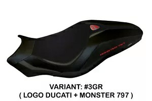 Ducati Monster 797 Tappezzeria Italia グレー シートカバー 滑り止めデザイン Ducati Monster 797 Tappezzeria Italia Grey Seat cover Anti slip Design 【並行輸入品】|カスタムパーツ WORLD倉庫