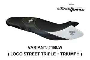 トライアンフ ストリート トリプル 2017-2012 タッペッツェリア シートカバー ブラック - ホワイト 628 TRIUMPH STREET TRIPLE 2017-2012 Tappezzeria Seat Cover BLACK - WHITE 628 【並行輸入品】