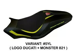 Ducati Monster 821 2018+ Tappezzeria Italia イエロー シートカバー 滑り止めデザイン Ducati Monster 821 2018+ Tappezzeria Italia Yellow Seat cover Anti slip Design 【並行輸入品】