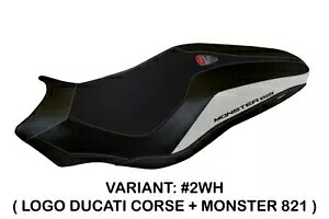 Ducati Monster 821 2018+ Tappezzeria Italia ホワイト シートカバー 滑り止めデザイン Ducati Monster 821 2018+ Tappezzeria Italia White Seat cover Anti slip Design 【並行輸入品】 59,895円