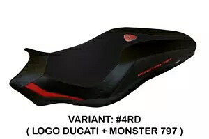 Ducati Monster 797 Tappezzeria Italia レッド シートカバー 滑り止めデザイン Ducati Monster 797 Tappezzeria Italia Red Seat cover Anti slip Design 【並行輸入品】｜カスタムパーツ WORLD倉庫