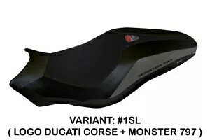 Ducati Monster 797 Tappezzeria Italia シルバー シートカバー 滑り止めデザイン Ducati Monster 797 Tappezzeria Italia Silver Seat cover Anti slip Design 【並行輸入品】
