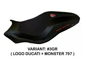 Ducati Monster 797 Tappezzeria Italia グレー シートカバー 滑り止めデザイン Ducati Monster 797 Tappezzeria Italia Grey Seat cover Anti slip Design 【並行輸入品】｜カスタムパーツ WORLD倉庫