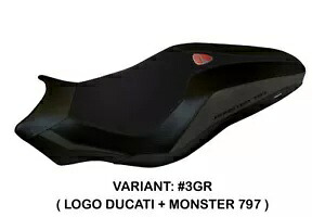 Ducati Monster 797 Tappezzeria Italia グレー シートカバー 滑り止めデザイン Ducati Monster 797 Tappezzeria Italia Grey Seat cover Anti slip Design 【並行輸入品】｜カスタムパーツ WORLD倉庫