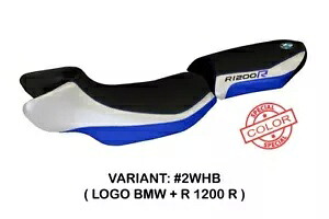 BMW R 1200 R 2015-2019 Tappezzeria Italia シートカバー ホワイト ブルー デザイン 238 Bmw R 1200 R 2015-2019 Tappezzeria Italia Seat Cover White-Blue Design 238 【並行輸入品】|カスタムパーツ WORLD倉庫