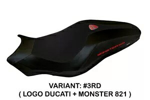 Ducati Monster 821 2018+ Tappezzeria Italia レッド シートカバー 滑り止めデザイン Ducati Monster 821 2018+ Tappezzeria Italia Red Seat cover Anti slip Design 【並行輸入品】
