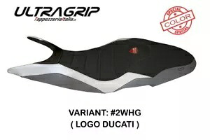 Ducati Supersport 2017-2019 Tappezzeria Italia ホワイト - グレー シートカバー 滑り止め Ducati Supersport 2017-2019 Tappezzeria Italia WHITE - GREY Seat cover Anti slip 【並行輸入品】