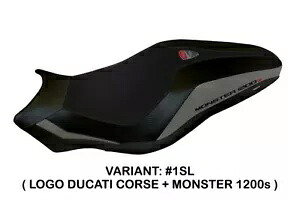 Ducati Monster 1200 - 1200S 2017 - 2018 Tappezzeria Italia シルバー シートカバー Ducati Monster 1200 - 1200S 2017 - 2018 Tappezzeria Italia Silver Seat cover 【並行輸入品】|カスタムパーツ WORLD倉庫
