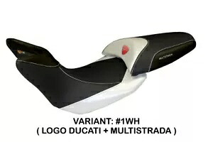 Ducati Multistrada 2010 - 2011 Tappezzeria Italia ホワイト シートカバー 滑り止め Ducati Multistrada 2010 - 2011 Tappezzeria Italia White Seat cover Anti slip 【並行輸入品】