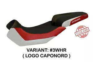 APRILIA CAPONORD 1200 Tappezzeria Italia シートカバー ホワイト - レッド アンチスリップ 543 APRILIA CAPONORD 1200 Tappezzeria Italia Seat Cover WHITE - RED Anti Slip 543 【並行輸入品】｜カスタムパーツ WORLD倉庫