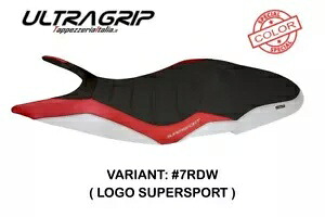 Ducati Supersport 2017-2019 Tappezzeria Italia レッド - ホワイト シートカバー 滑り止め Ducati Supersport 2017-2019 Tappezzeria Italia RED - WHITE Seat cover Anti slip 【並行輸入品】