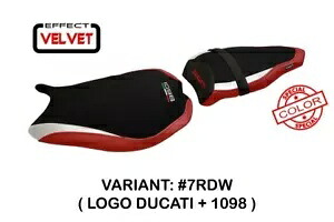 Ducati 1098 Tappezzeria Italia レッド - ホワイト シートカバー 滑り止めデザイン Ducati 1098 Tappezzeria Italia RED - WHITE Seat cover Anti slip Design 【並行輸入品】