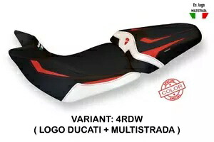Ducati Multistrada 1260 Tappezzeria Italia レッド - ホワイト シートカバー 滑り止め Ducati Multistrada 1260 Tappezzeria Italia RED - WHITE Seat cover Anti slip 【並行輸入品】|カスタムパーツ WORLD倉庫