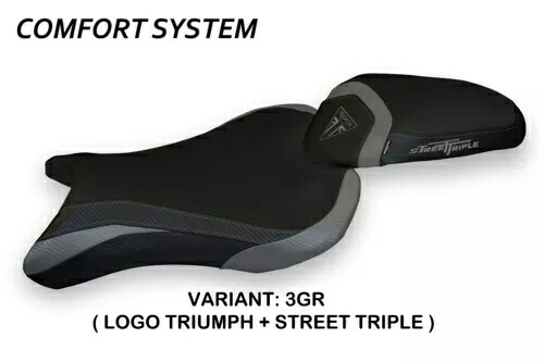 TRIUMPH Street Triple 2017-2020 Tappezzeria Italia シートカバー グレー 578 TRIUMPH STREET TRIPLE 2017-2020 Tappezzeria Italia Seat Cover GREY 578 【並行輸入品】|カスタムパーツ WORLD倉庫