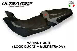 Ducati Multistrada 1260 Tappezzeria Italia グレー シートカバー 滑り止めデザイン Ducati Multistrada 1260 Tappezzeria Italia Grey Seat cover Anti slip Design 【並行輸入品】