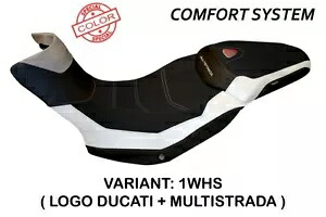 Ducati Multistrada 1200-1260 Enduro Tappezzeria Italia ホワイト - シルバー シートカバー Ducati Multistrada 1200-1260 Enduro Tappezzeria Italia WHITE - SILVER Seat cover 【並行輸入品】