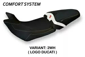 Ducati Multistrada 1260 Tappezzeria Italia ホワイト シートカバー 滑り止めデザイン Ducati Multistrada 1260 Tappezzeria Italia White Seat cover Anti slip Design 【並行輸入品】｜カスタムパーツ WORLD倉庫