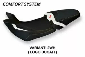 Ducati Multistrada 1260 Tappezzeria Italia ホワイト シートカバー 滑り止めデザイン Ducati Multistrada 1260 Tappezzeria Italia White Seat cover Anti slip Design 【並行輸入品】｜カスタムパーツ WORLD倉庫
