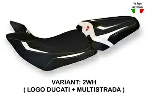 Ducati Multistrada 1260 Tappezzeria Italia ホワイト シートカバー 滑り止めデザイン Ducati Multistrada 1260 Tappezzeria Italia White Seat cover Anti slip Design 【並行輸入品】