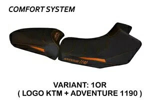 KTM ADVENTURE 1190 Tappezzeria Italia シートカバー オレンジフェイク - レザー 43 KTM ADVENTURE 1190 Tappezzeria Italia Seat Cover ORANGE FAUX - LEATHER 43 【並行輸入品】