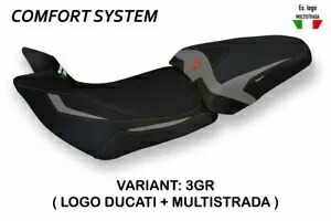 Ducati Multistrada 1260 Tappezzeria Italia グレー シートカバー 滑り止めデザイン Ducati Multistrada 1260 Tappezzeria Italia Grey Seat cover Anti slip Design 【並行輸入品】