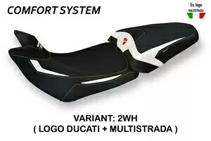 Ducati Multistrada 1260 Tappezzeria Italia ホワイト シートカバー 滑り止めデザイン Ducati Multistrada 1260 Tappezzeria Italia White Seat cover Anti slip Design 【並行輸入品】