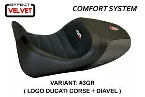 Ducati Diavel 2014 - 2017 Tappezzeria Italia グレー シートカバー 滑り止めデザイン Ducati Diavel 2014 - 2017 Tappezzeria Italia Grey Seat cover Anti slip Design 【並行輸入品】