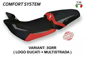 Ducati Multistrada 1260 Tappezzeria Italia グレー - レッド シートカバー 滑り止め Ducati Multistrada 1260 Tappezzeria Italia GREY - RED Seat cover Anti slip 【並行輸入品】｜カスタムパーツ WORLD倉庫