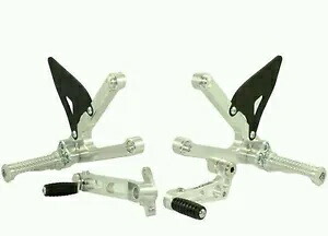Ducabike アジャスタブル バックセット シルバー Ducati Sport Classic 1000 Supersport 2000- Ducabike Adjustable Rearsets Silver Ducati Sport Classic 1000 Supersport 2000- 【並行輸入品】