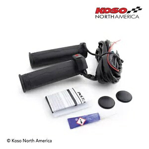 Koso AM111030 Apollo ヒーテッド グリップ - ツイスト スロットル用 130mm ユニバーサル フィット Koso AM111030 Apollo heated grips - 130mm Universal Fit for twist throttle 【並行輸入品】