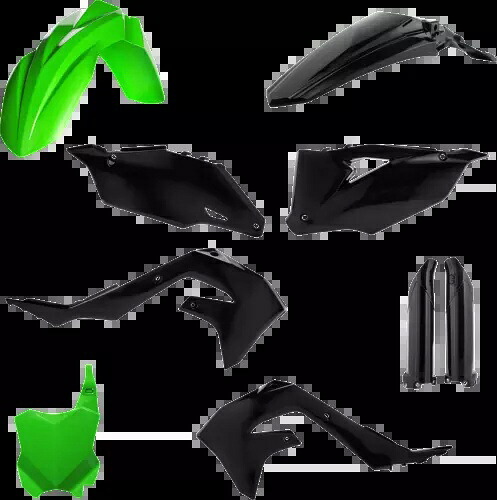 Acerbis フルプラスチックキット グリーン/ブラック 2736291089 Acerbis Full Plastic Kit Green/Black 2736291089 【並行輸入品】