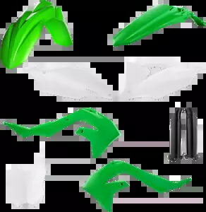 Acerbis フルプラスチックキット グリーン/ホワイト/ブラック 2736296812 Acerbis Full Plastic Kit Green/White/Black 2736296812 【並行輸入品】