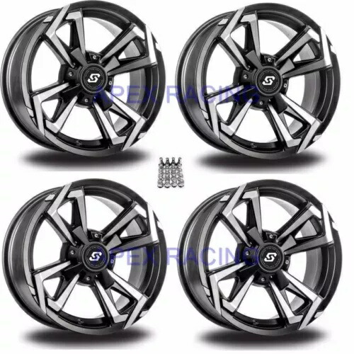 (4) セドナ ライオット ホイール リム 12 インチ 4 ホイール キット ヤマハ 400 ビッグ ベア IRS '07-11 (4) Sedona Riot Wheels Rims 12\