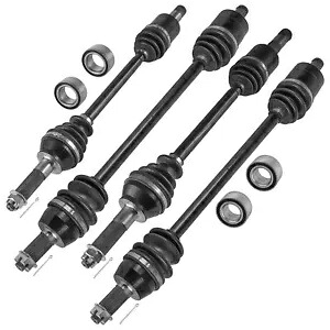 ポラリスレンジャー 500 2X4 2007-2009 用ベアリング付きフロント & リア CV ジョイントアクスル Front & Rear CV Joint Axles with Bearings For Polaris Ranger 500 2X4 2007-2009 【並行輸入品】