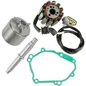 Caltric 充電コイル ステーター & フライホイール ガスケット付き ヤマハ YZF R1 2004-2008用 Caltric Charging Coil Stator & Flywheel with Gasket for Yamaha YZF R1 2004-2008 【並行輸入品】