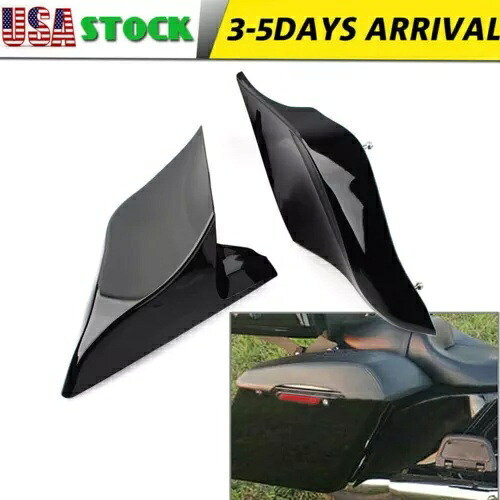 ハーレー ストリート ロード グライド 09-13 ストレッチ拡張サイド カバー パネル ブラック US に適合 Fit Harley Street Road Glide 09-13 Stretched Extended Side Cover Panel Black US 【並行輸入品】
