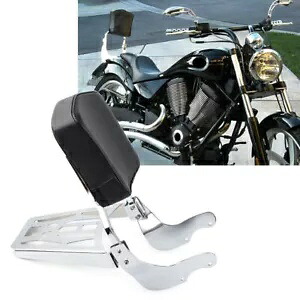 フィット ビクトリー 2003 年以降 ベガス キングピン シーシーバー バックレスト パッド 荷物ラック クローム Fit Victory 2003-Later Vegas Kingpin Sissy Bar Backrest Pad Luggage Rack Chrome 【並行輸入品】