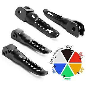 ブラック CNC BOB 助手席フットペグアプリリア Tuono V4 R 1100 RR 11-13 14 用 Black CNC BOB Front Passenger Foot Pegs For Aprilia Tuono V4 R 1100 RR 11-13 14 【並行輸入品】
