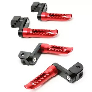 レッド BOB リアライダーフットペグ 40mm エクステンダー VFR800 インターセプター 98-06 07 08 09用 Red BOB Rear Rider Foot Pegs 40mm Extender For VFR800 Interceptor 98-06 07 08 09 【並行輸入品】
