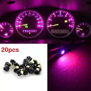 20x ピンク T4.2 1SMD LED 電球ウェッジ ゲージ クラスター ダッシュ ライト インストルメント パネル ドーム 20x Pink T4.2 1SMD LED Bulb Wedge Gauge Cluster Dash Light Instrument Panel Dome 【並行輸入品】