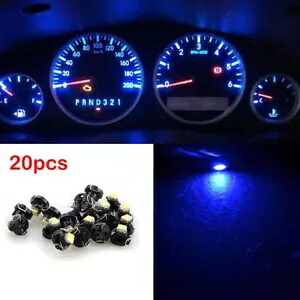 20 パック T4 T4.2 計器用 LED 電球 1SMD ライト ネオ ウェッジ ゲージ ダッシュ ライト ブルー 20Pack T4 T4.2 Instrument LED Bulbs 1SMD Light Neo Wedge Gauge Dash Lights Blue 【並行輸入品】